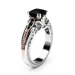 Boîte à bijoux en argent 925 véritable et diamant naturel de 1 Carat pour femme bijoux de
