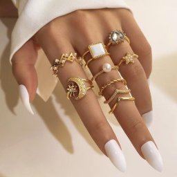 IFMIA – bagues Vintage en cristal pour femmes couleur or étoile lune soleil géométrique amour