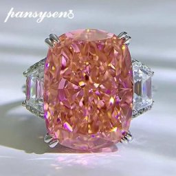 PANSYSEN-Bague Romantique en Argent Sterling 925 11x15mm Coupe Coussin Saphir Haute Teneur en