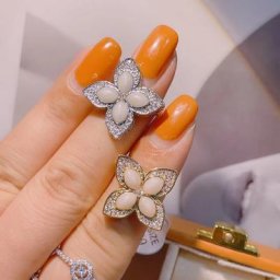 Anneaux empilés de luxe pour femmes bague de mariage cubique Ziron CZ mariage dubaï jm12