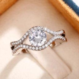 Huitan – bague de fiançailles en cristal zircon cubique pour femme bijou de luxe nouvelle