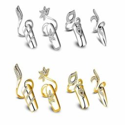 Ensembles de bagues à ongles créatifs ouverture réglable anneaux de couverture d'ongle avec