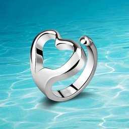 Bague en argent Sterling 925 pour femmes anneau réglable en forme de O courbe Simple bijoux de