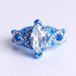 Bague incrustée de bijoux pour femmes mode romantique sur l'amour des patients fiançailles de
