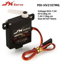 JX PDI-HV2107MG 7.9kg Direction Couple Mini Digital Metal Gear Core Servo CE Certifié pour RC