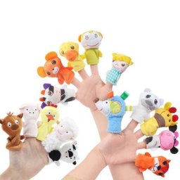 Marionnettes à doigt pour enfants Mini animaux jouets éducatifs poupée douce dessin animé