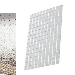 Mini miroirs carrés auto-adhésifs bricolage carreaux d'autocollant mural artisanat fait à la main