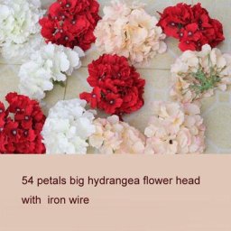 Grandes têtes d'hortensias artificielles en soie 54 pétales pour mariage fête à domicile