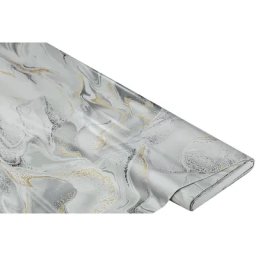 Linge de table épongeable - toile cirée ""vagues en aquarelle"", gris/multicolore
