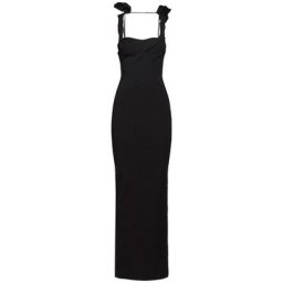 Jacquemus Robe longue en crêpe la robe malle alca