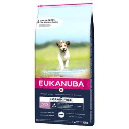 12kg Grain Free Puppy Small / Medium Breed saumon Eukanuba - Croquettes pour chien