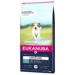 12kg Grain Free Adult Small / Medium Breed saumon Eukanuba - Croquettes pour chien