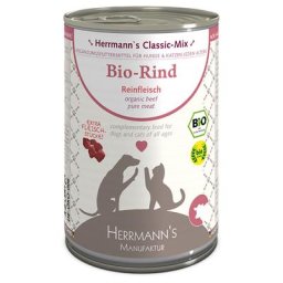 1x400g pur bœuf bio Herrmann's - Nourriture pour chien