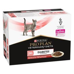 PURINA PRO PLAN Veterinary Diets DM ST/OX Diabetes Management bœuf pour chat - 10 x 85 g