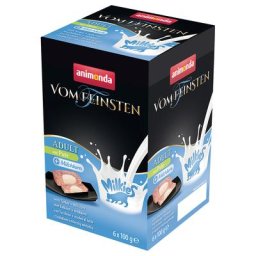 6x100g Adult Milkies dinde & cœur au lait Animonda Vom Feinsten - Pâtée pour chat