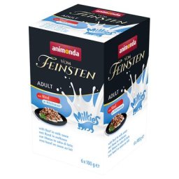 36x100g Adult Milkies en sauce bœuf à la sauce au lait Animonda Vom Feinsten - Pâtée pour chat