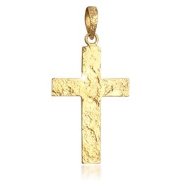 KUZZOI - KUZZOI Pendentif symbole de la croix des hommes en argent sterling 927 1 unité