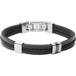 Fossil - Bracelet Cuir, Acier inoxydable 1 unité