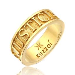 KUZZOI - KUZZOI Bague Hommes ruban écriture massive en argent sterling 925 1 unité