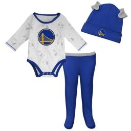 Ensemble de vêtements pour bébé Golden State Warriors Greatest Lil Player - Chapeau, pantalon et creeper - Nouveau-né - unisexe Taille: 24 Months