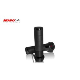 KOSO poignées chauffées Titan-X pour Harley Davidson avec poignée de gaz électronique, noir
