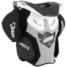 Leatt Fusion 2.0 Gilet protecteur pour enfants, blanc, taille S M pour Des gamins