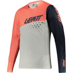Leatt DBX 4.0 MTB LS Ultraweld Jersey de bicyclette, blanc-bleu-orange, taille M