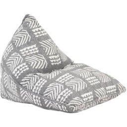 Canapé pouf Gris Tissu Patchwork vidaXL - Gris