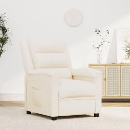 Fauteuil Relax inclinable - Fauteuil Salon Crème Similicuir BV855209 Bonnevie