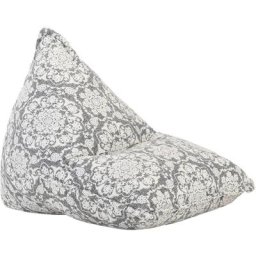 Canapé pouf Gris clair Tissu Patchwork vidaXL - Gris clair