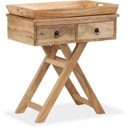 Vidaxl - Table d'appoint Bois de manguier massif 65 x 40 x 76 cm Brun