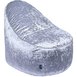 Loft 25 - Grand Pouf en velours écrasé pour adultes, pouf pour salon, gaming, Requin