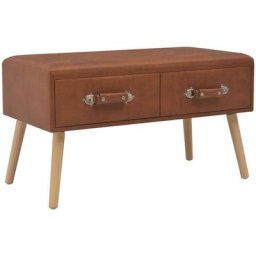 Table basse Marron 80x40x46 cm Similicuir Vidaxl Marron