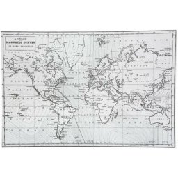Set Table Vinyl Planisph 45 x 30 Atmosphera créateur d'intérieur - Noir et blanc