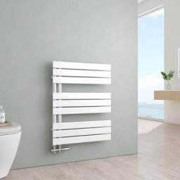 Sèche-serviettes eau chaude Radiateur eau chaude en acier Radiateur à panneau plat Blanc 762x600mm