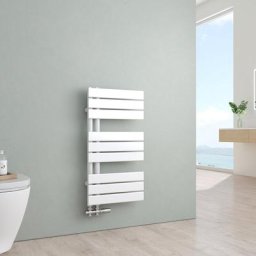 Sèche-serviettes eau chaude Radiateur eau chaude en acier Radiateur à panneau plat Blanc 762x400mm