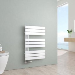 Sèche-serviettes eau chaude Radiateur eau chaude en acier Radiateur à panneau plat Blanc 762x500mm