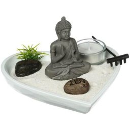 Atmosphera - Jardin zen - bois - 16 - 5x3 cm créateur d'intérieur - Blanc