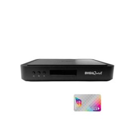 Q90 Récepteur satellite Labellisé Tivusat hd Carte Activée Chaines Italiennes - Noir - Digiquest