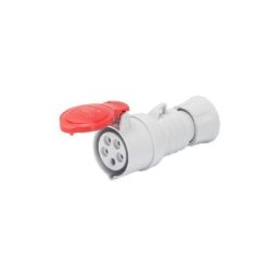 Gewiss - Prise mobile droite rouge hp 3P+T 16A 380-415V 50-60Hz 6H câblage rapide à clapet IP44