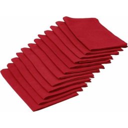 Lot de 12 serviettes de table coloris Bourgogne - Dim : L. 44 x l. 44 cm