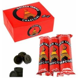100 Tablettes de charbon 33 mm pour encens en grains