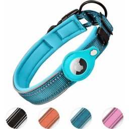 Collier Chien Rembourré pour AirTag, Collier pour Chien Réfléchissant Airtag Apple, Air Tag Intégré