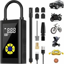Serbia - Compresseur d'air portable, 2023 New Version Car Tyre Inflator Bike Pump Mini Car