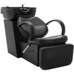 True Deal - Chaise de salon avec lavabo Noir Similicuir