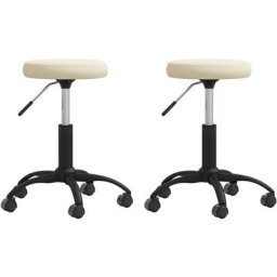Chaises à manger lot de 2 crème velours Vidaxl Crème