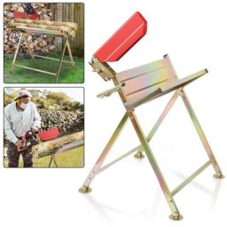 TolleTour Chevalet à Bûche avec Support pour tronçonneuse pliable Chevalet à Bûche Métal 150kg - Or