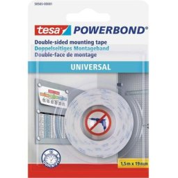 Ruban de montage Tesa Powerbond Tesa 58565-00001-00 blanc (l x l) 1.5 m x 19 mm acrylate 1 pc(s)