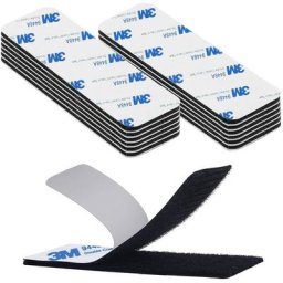 20 pièces Scratch Autocollant Double Face 3 x 10cm, Bande Agrippantes Adhésives 3M Extra Fort