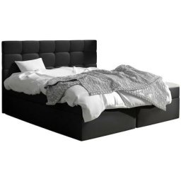 Lit continental Miami 188, Faux cuir Soft 011, Continental, Double, 140x200, Faux cuir, Sommier à
